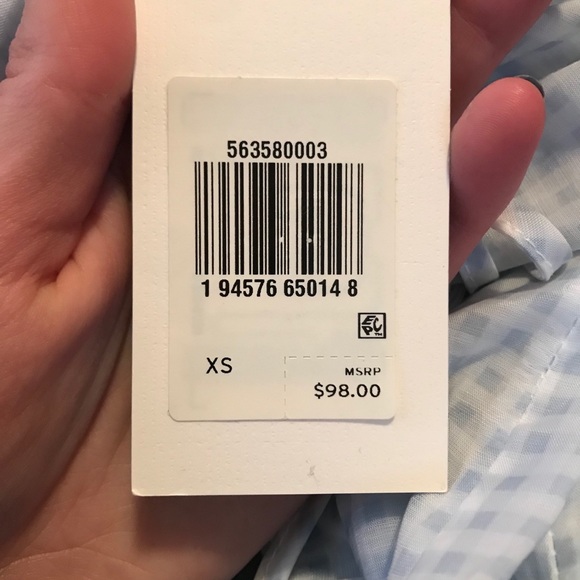 Levi’s | Tired Midi Dress Blue and White Plaid - Picture 4 of 6